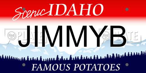 JIMMYB Idaho License Plate