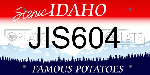 JIS604 Idaho License Plate