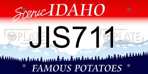 JIS711 Idaho License Plate