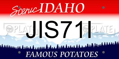 JIS71I Idaho License Plate