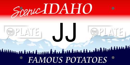 JJ Idaho License Plate