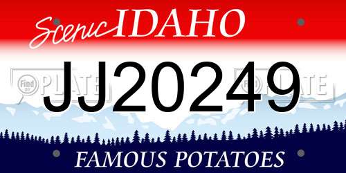 JJ20249 Idaho License Plate