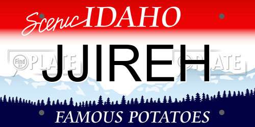 JJIREH Idaho License Plate