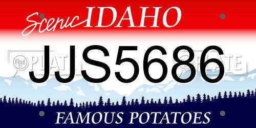 JJS5686 Idaho License Plate