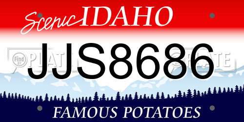 JJS8686 Idaho License Plate