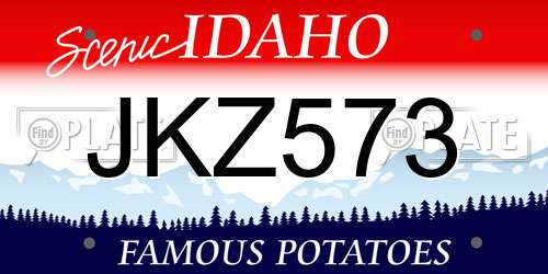 JKZ573 Idaho License Plate