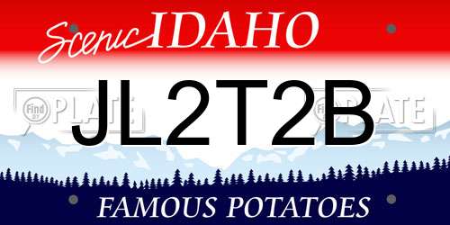 JL2T2B Idaho License Plate