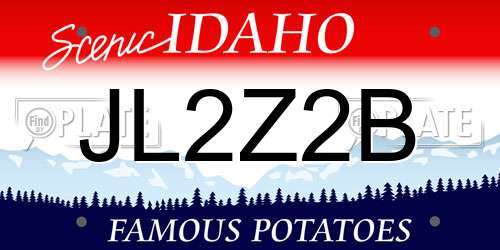 JL2Z2B Idaho License Plate