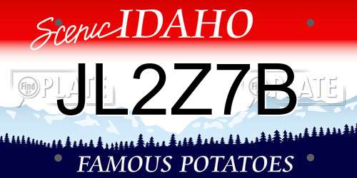 JL2Z7B Idaho License Plate