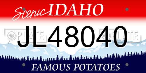 JL48040 Idaho License Plate