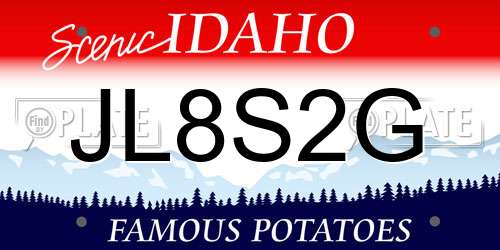JL8S2G Idaho License Plate
