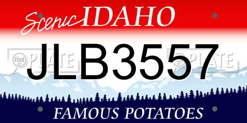 JLB3557 Idaho License Plate