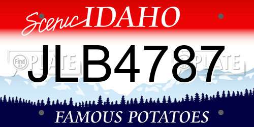 JLB4787 Idaho License Plate
