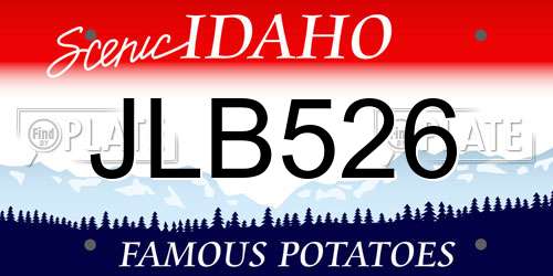 JLB526 Idaho License Plate