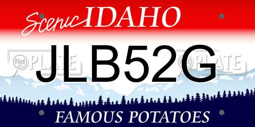 JLB52G Idaho License Plate