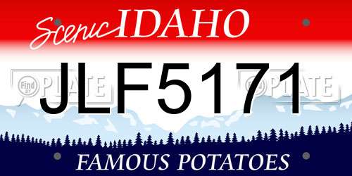JLF5171 Idaho License Plate