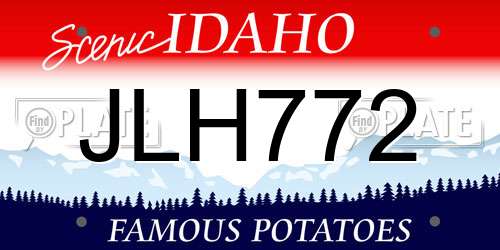 JLH772 Idaho License Plate