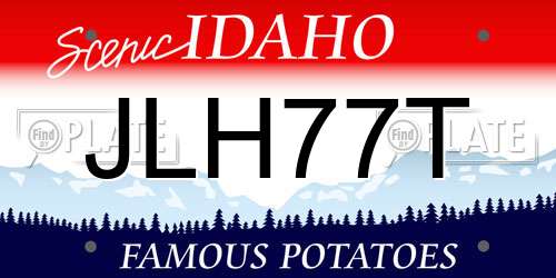 JLH77T Idaho License Plate