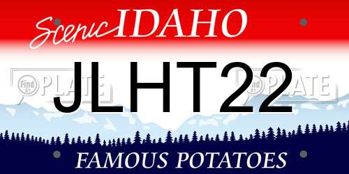 JLHT22 Idaho License Plate