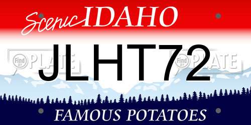 JLHT72 Idaho License Plate