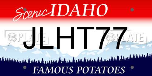 JLHT77 Idaho License Plate