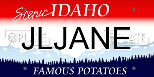 JLJANE Idaho License Plate