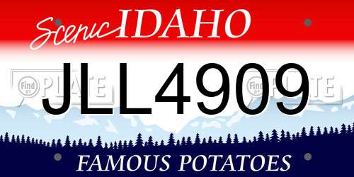 JLL4909 Idaho License Plate