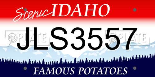 JLS3557 Idaho License Plate
