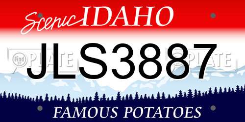 JLS3887 Idaho License Plate