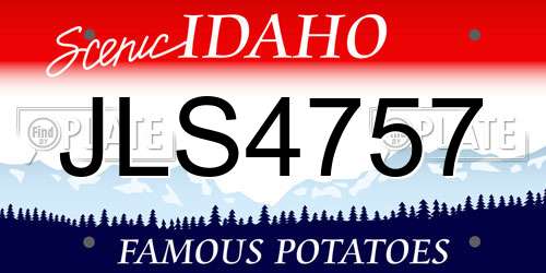JLS4757 Idaho License Plate