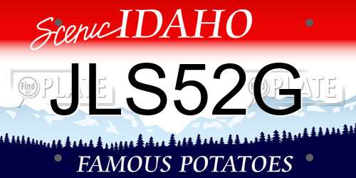 JLS52G Idaho License Plate