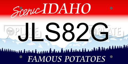 JLS82G Idaho License Plate