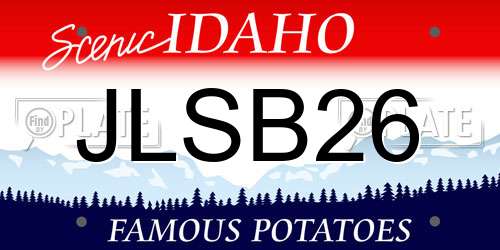 JLSB26 Idaho License Plate