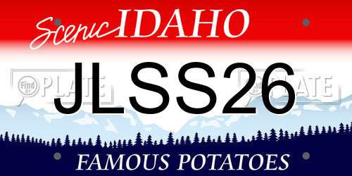 JLSS26 Idaho License Plate