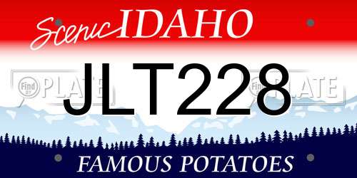 JLT228 Idaho License Plate