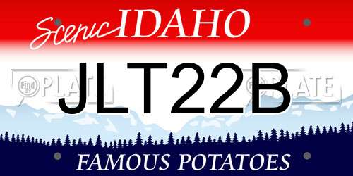 JLT22B Idaho License Plate