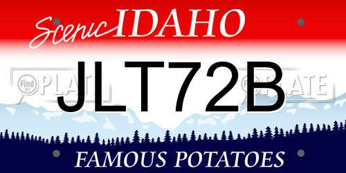 JLT72B Idaho License Plate