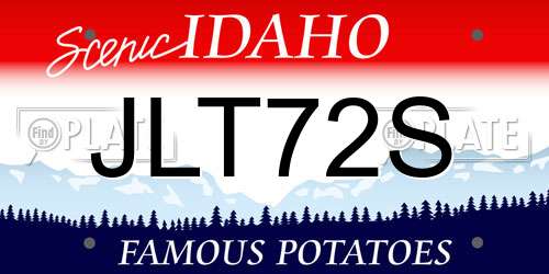 JLT72S Idaho License Plate