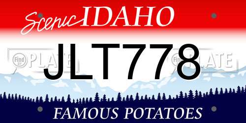JLT778 Idaho License Plate