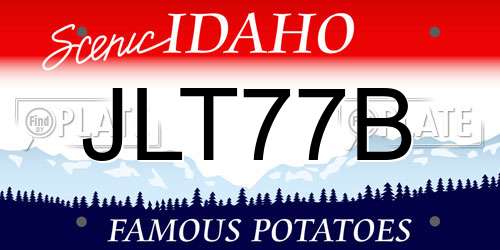 JLT77B Idaho License Plate