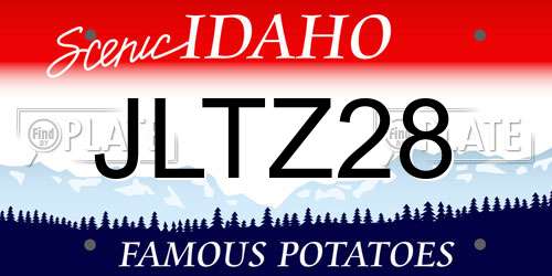 JLTZ28 Idaho License Plate