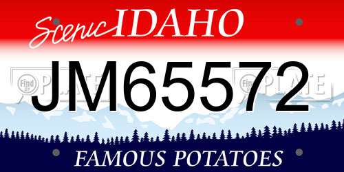 JM65572 Idaho License Plate