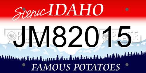 JM82015 Idaho License Plate