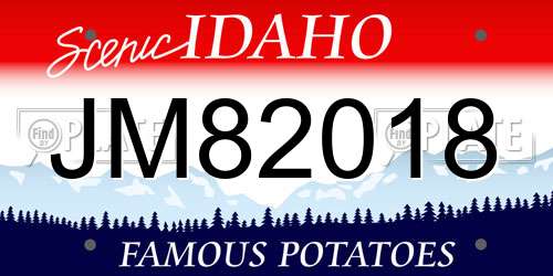 JM82018 Idaho License Plate