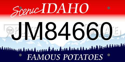 JM84660 Idaho License Plate