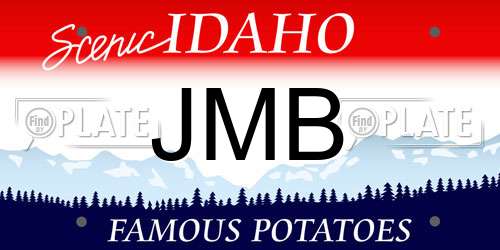 JMB Idaho License Plate