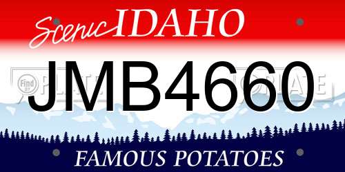 JMB4660 Idaho License Plate
