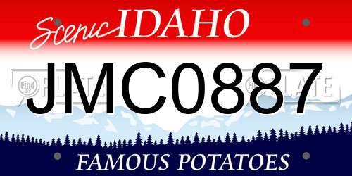 JMC0887 Idaho License Plate