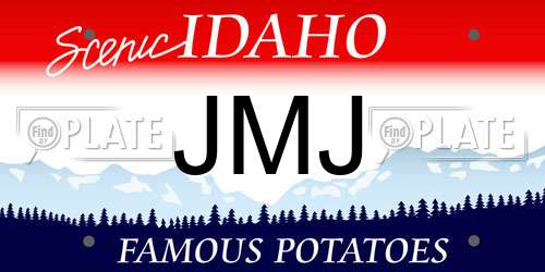 JMJ Idaho License Plate