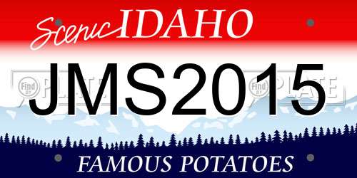 JMS2015 Idaho License Plate